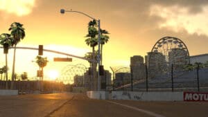 game-ready asset iRacing environment Long Beach Track - backgrounds modeled and textured for iRacing Simulations